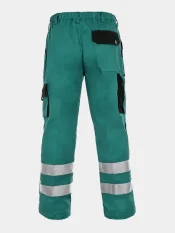 Work trousers CXS Luxy Bright, 100% cotton, green