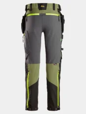Softshellové strečové montérky Snickers FlexiWork 6940, khaki