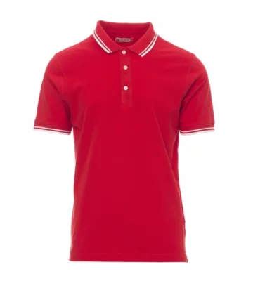 Men's polo shirt Payper Skipper, short sleeve, red-white