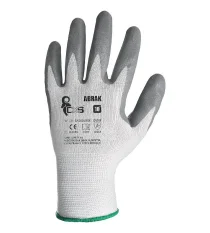 Máčané pracovné rukavice CXS ABRAK, polyester, nitril