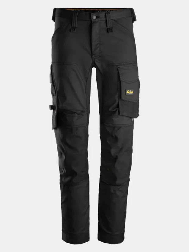 Strečové montérky Snickers AllroundWork Stretch 6341, čierne