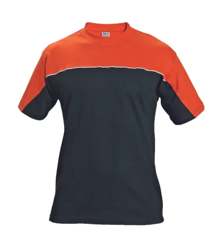 Short-sleeved T-shirt Australian Line Emerton, black-orange - Size: L