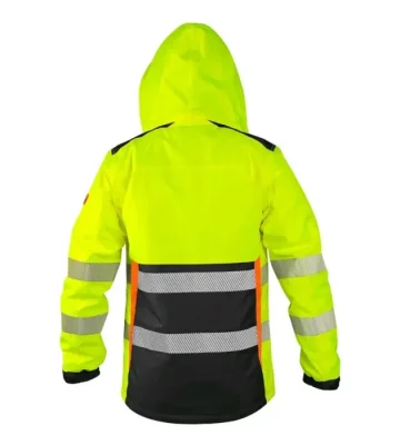 Winter reflective work jacket CXS Benson, insulated, yellow