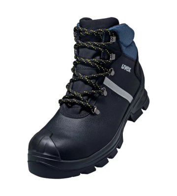 Ankle safety boots Uvex 2 Construction, S3 SRC, black-blue