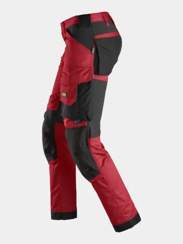 Work Trousers Snickers AllroundWork Stretch 6341, red