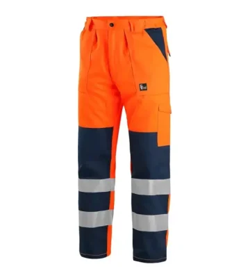 Reflective work trousers CXS Norwich, orange