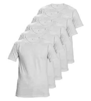 Cerva TEESTA set of 5 T-shirts, white