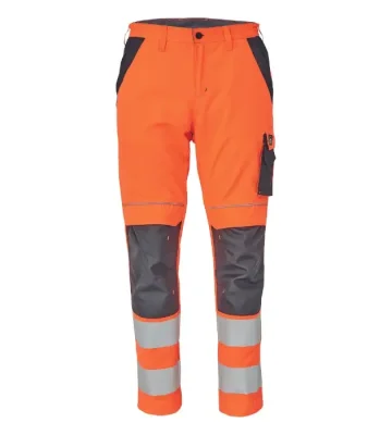 Reflective work trousers Cerva Max Vivo, orange