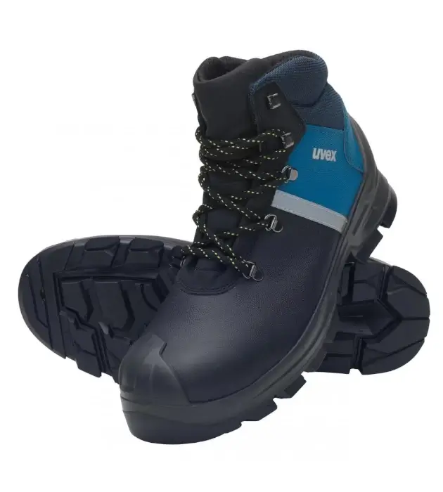 Ankle safety boots Uvex 2 Construction, S3 SRC, black-petrol