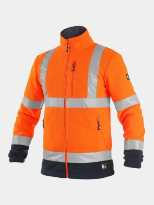 Reflexná fleecová bunda CXS PRESTON, oranžová