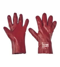 Pletené rukavice Cerva REDSTART, bavlna, PVC, 27cm