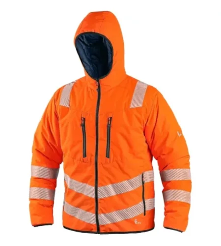 Reversible reflective jacket CXS Chester, insulated, orange