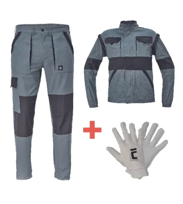 Cerva Max Neo set trousers + jacket, gloves gratis, anthracite