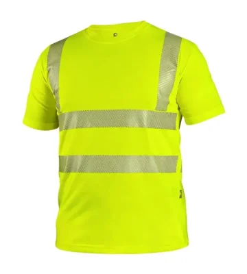 Reflective T-shirt with short sleeves CXS BANGOR, yellow