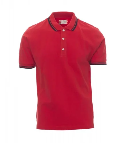 Men's polo shirt Payper Skipper, short sleeve, red-blue