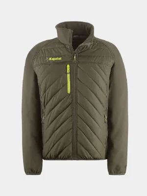 Hybridná pracovná bunda Kapriol Slick, páperová, softshell, zelená