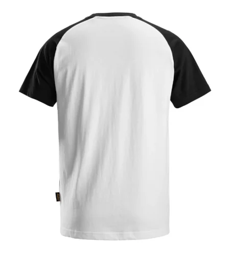 Tričko s krátkym rukávom Snickers, dvojfarebné, bielo-čierne