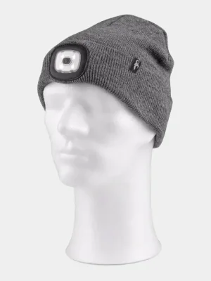 Winter beanie CXS TYNAN, LED light, gray