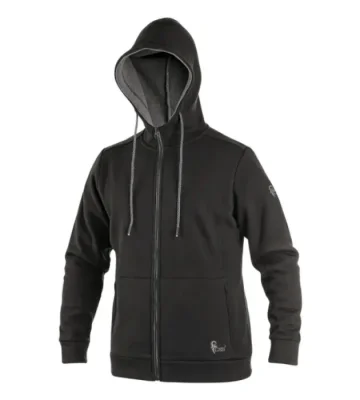 Hoodie with zip CXS HARRISON, black-gray