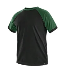 Tričko CXS OLIVER, krátky rukáv, čierno-zelené