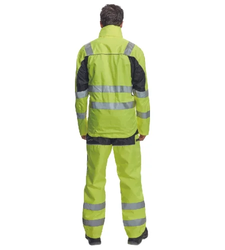 Light reflective work jacket Cerva TICINO, yellow