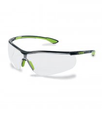 Pracovné okuliare Uvex Sportstyle, číre, čierno-zelené