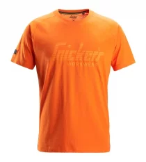Tričko s krátkym rukávom Snickers 3D logo, oranžové