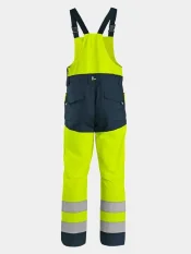 Reflective bib overalls with mesh CXS Halifax, yellow