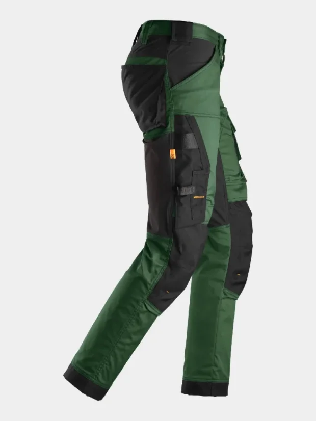 Strečové montérky Snickers AllroundWork Stretch 6341, zelené