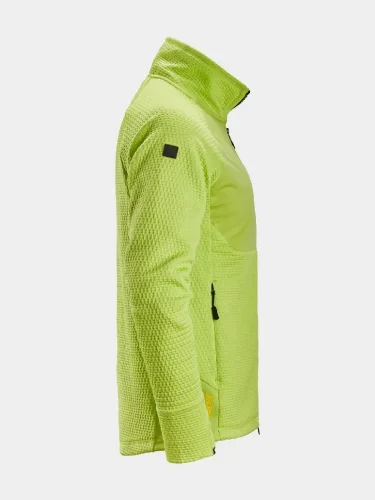 Full-zip midlayer Snickers FlexiWork Active Comfort 8404, lime