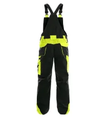 Winter Bib work trousers CXS Sirius Brighton, black-yellow