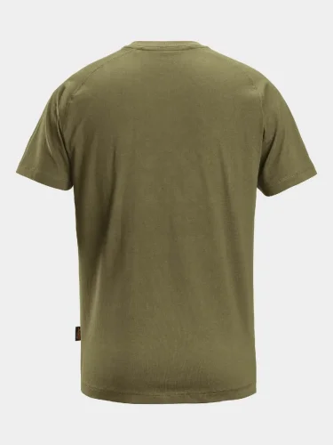 T-shirt, short sleeve, Snickers 3D logo, khaki - Size: M