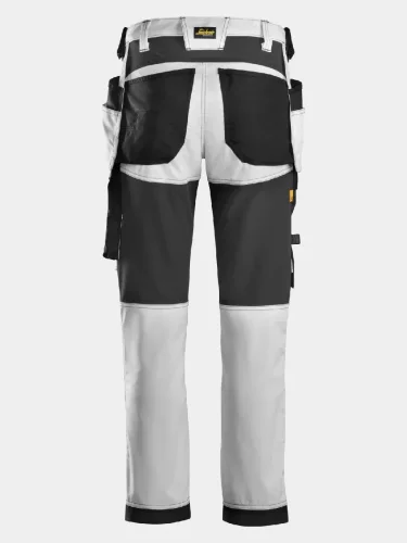 Stretch Trousers with Holster Pockets, Snickers AllroundWork 6241, white