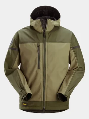 Softshellová pracovná bunda Snickers AllroundWork 1226, khaki