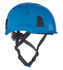 Pracovná prilba Alpinworker Pro Climb, otočné koliesko, krátky šilt, ventil., modrá