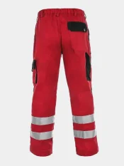 Work trousers CXS Luxy Bright, 100% cotton, red