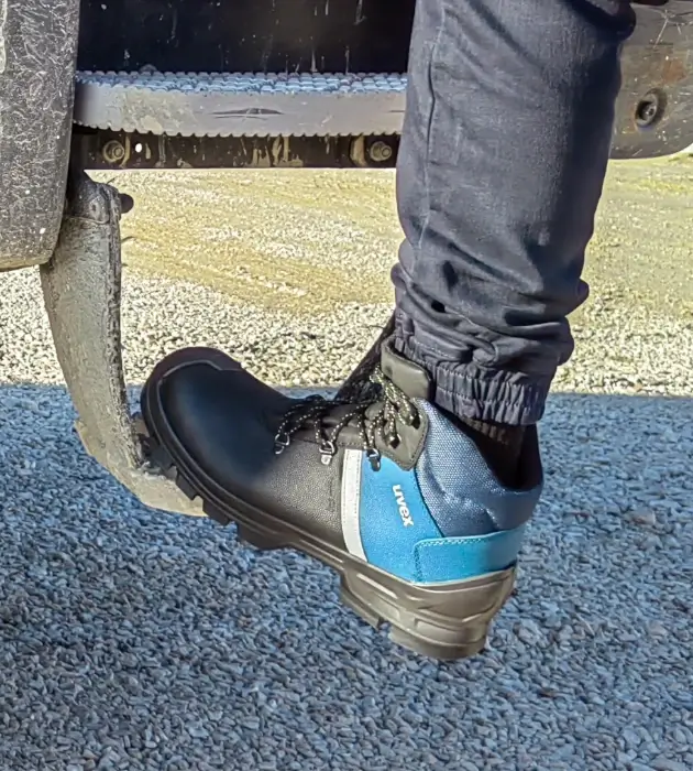 Ankle safety boots Uvex 2 Construction, S3 SRC, black-petrol