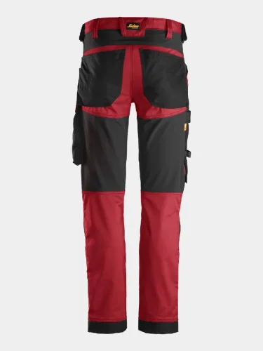 Work Trousers Snickers AllroundWork Stretch 6341, red