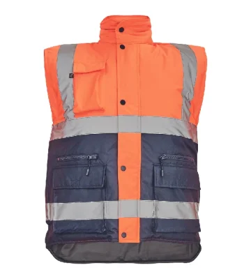 Winter hi-vis vest Cerva HELLIN, orange-navy