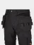 Stretch trousers with holster and knee pockets Erebos, black