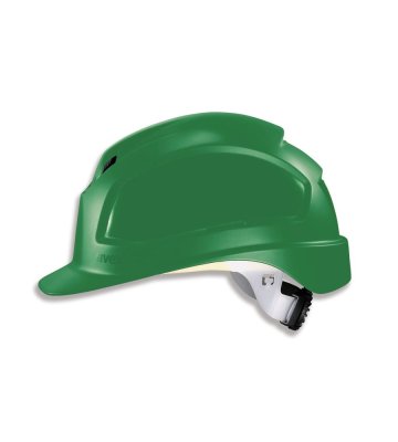 Safety helmet uvex Pheos B-WR, wheel ratchet, long brim, green