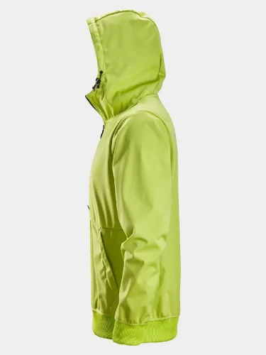 Windblocker stretch half-zip hoodie Snickers FlexiWork 8400, lime