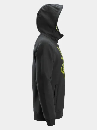 Logo Full-Zip Hoodie Snickers 2846, black