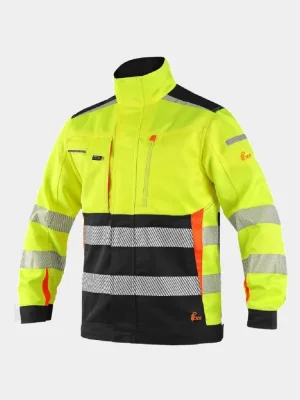 Reflective work jacket CXS Benson, yellow