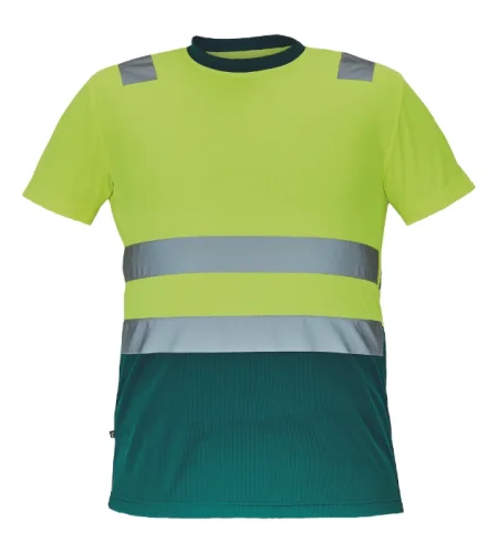 Reflective T-shirt with short sleeves Cerva MONZON, yellow-green