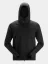 Full-zip midlayer hoodie Snickers FlexiWork Active Comfort 8405, black