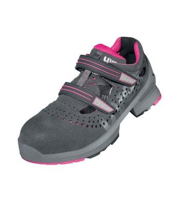 Women's safety sandals Uvex 1 Ladies, S1 SRC, grey-pink