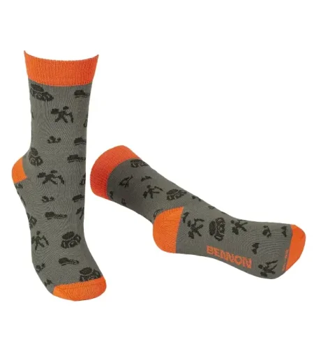 Bennon socks Trek, gray-orange