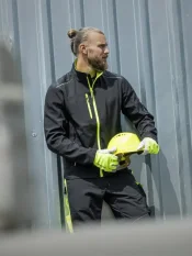 Softshell work jacket Ardon Vision, black-yellow