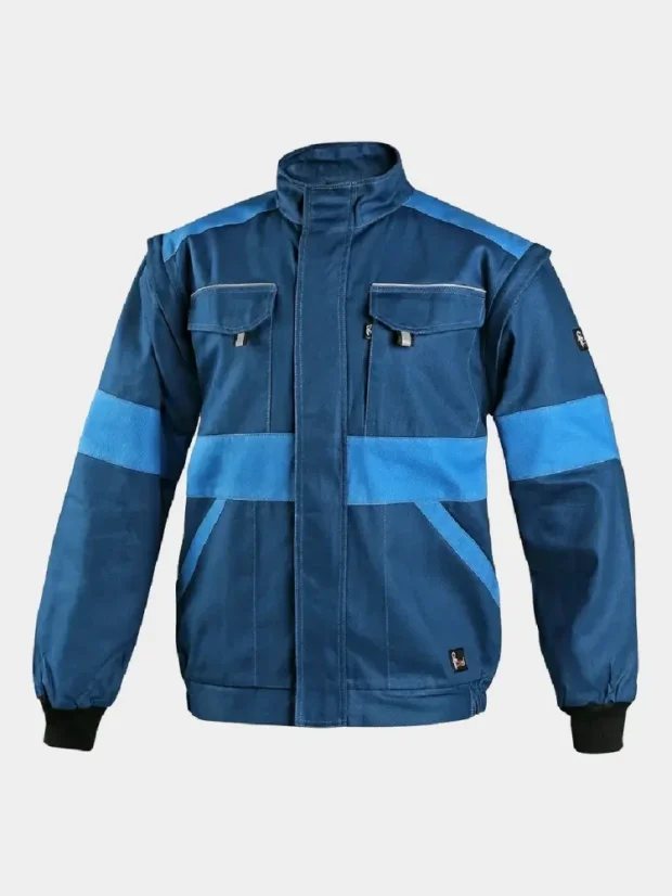 Arbeitsbluse 2v1 CXS Luxy Eda, 100% Baumwolle, blau-blau